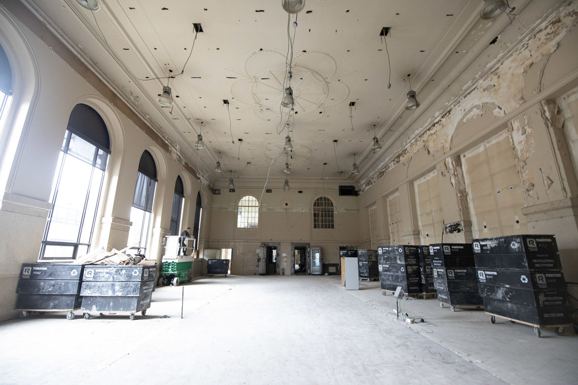 Photo: An interior view of the Roxborough Trust Company building at Ridge Avenue and Green Lane