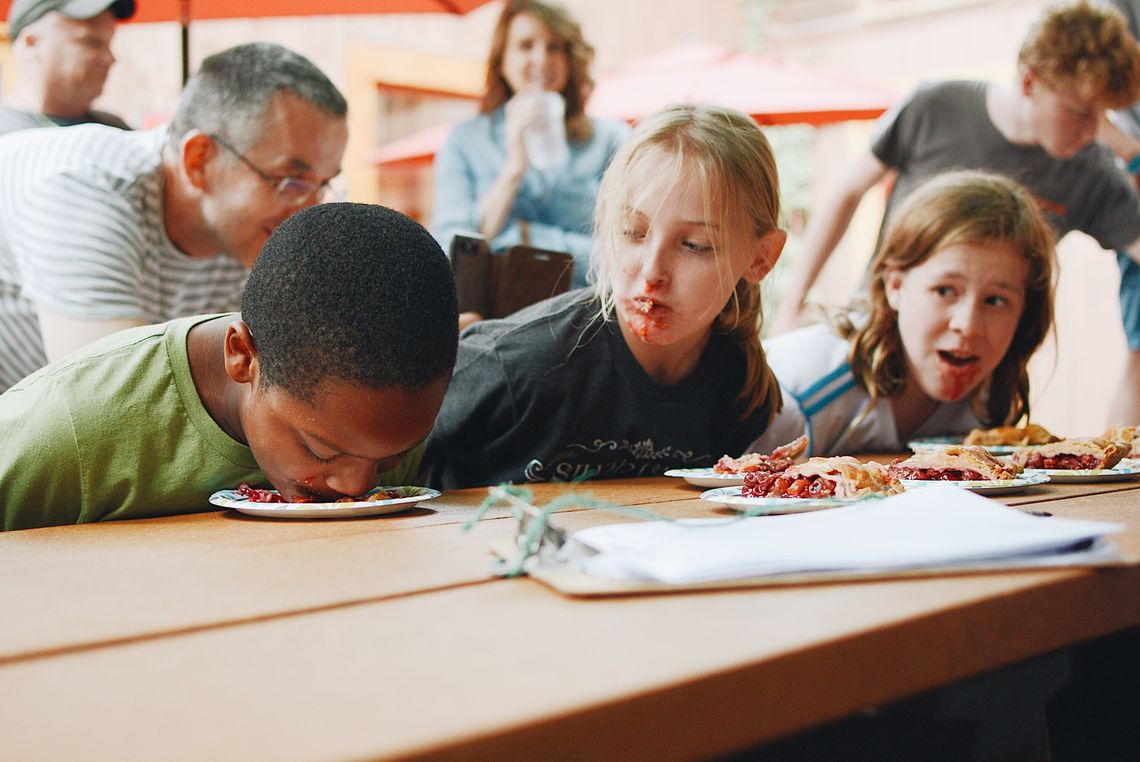 Photo: Roxtoberfest Children's Pie Eating Contest