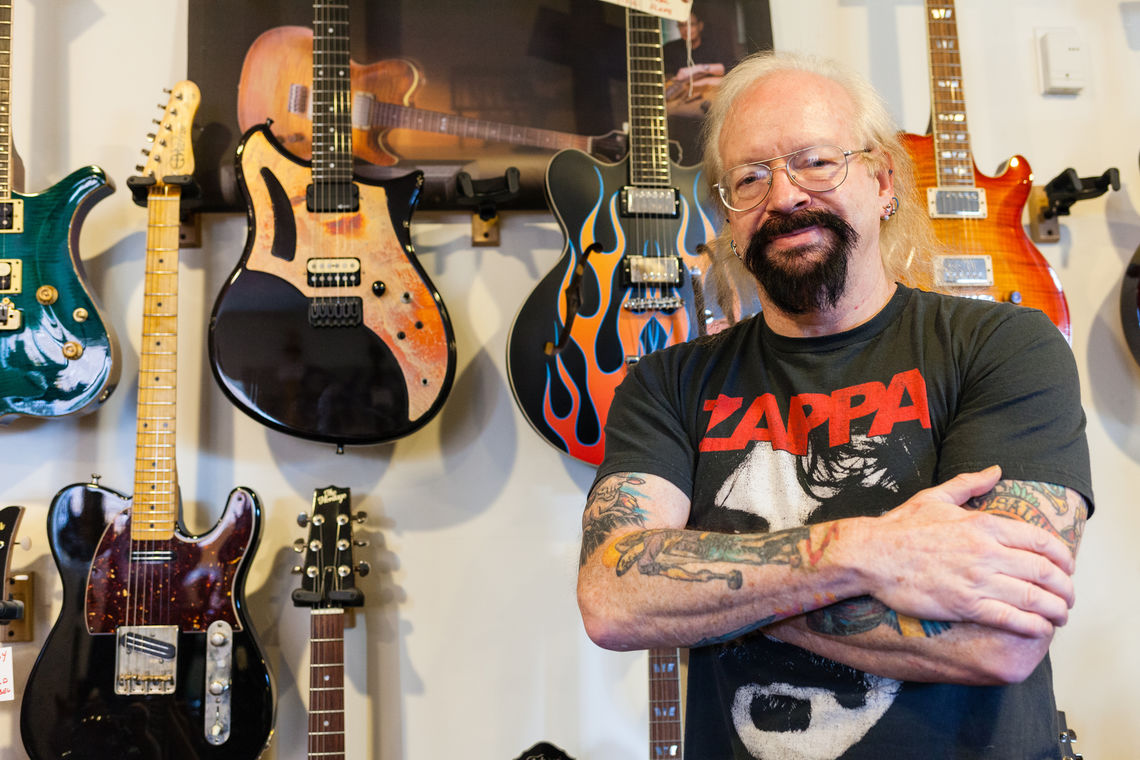 Photo: Lou Mueller Owner and Operator of Roxy Guitar 7026 Ridge Avenue