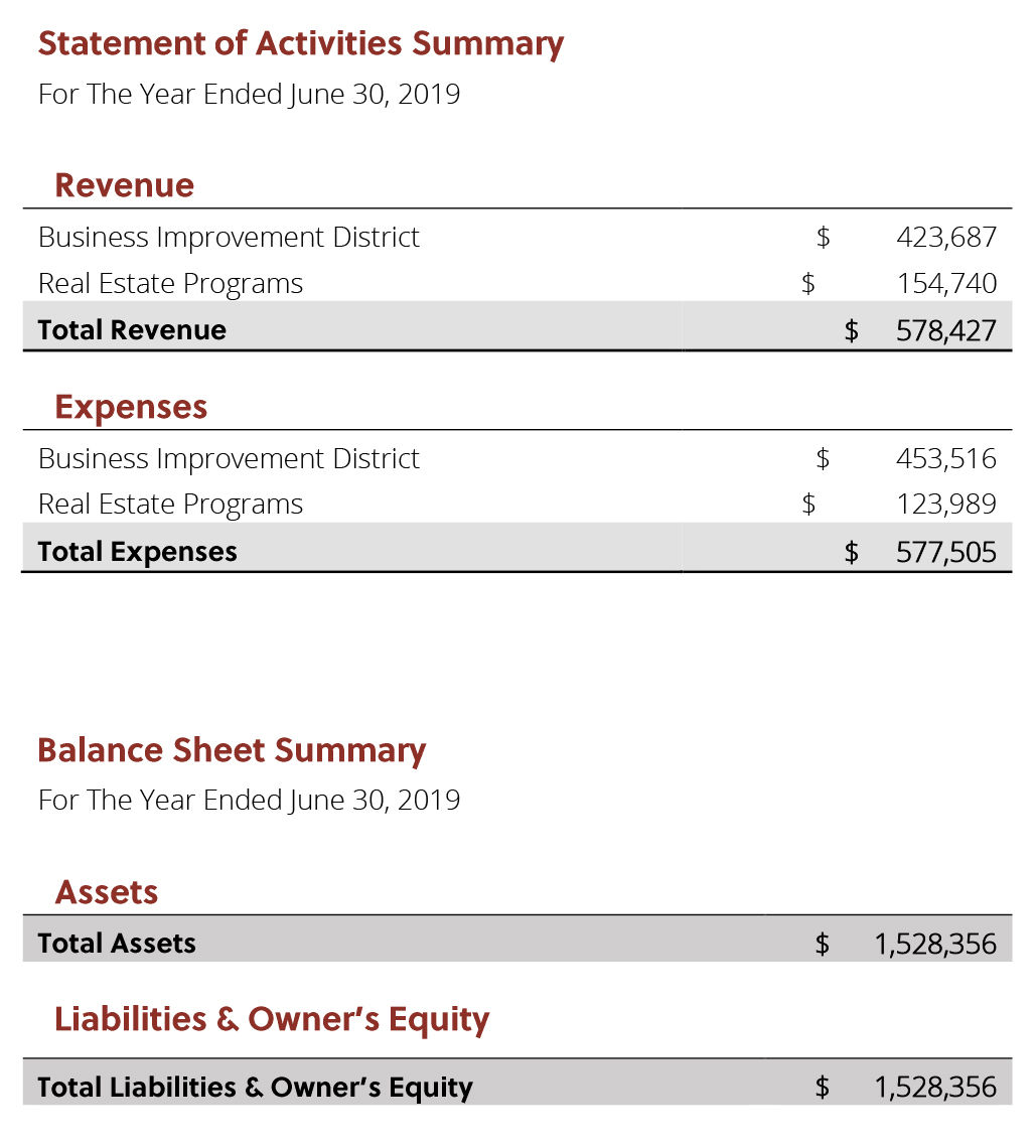 Photo: 2019 Summary of Activities